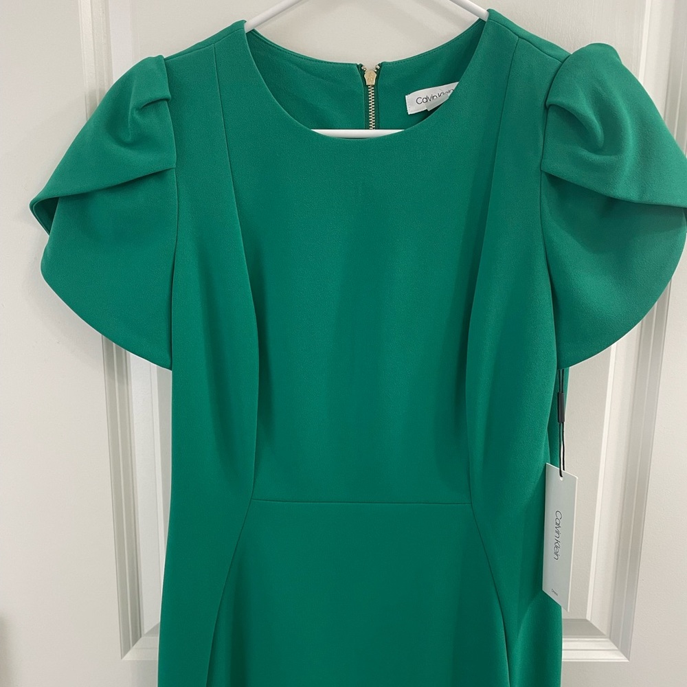 Calvin Klein green dress NWT